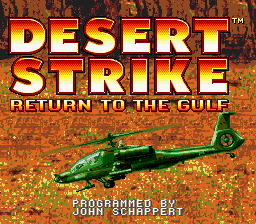 Desert Strike - Return to the Gulf (USA) Title Screen
